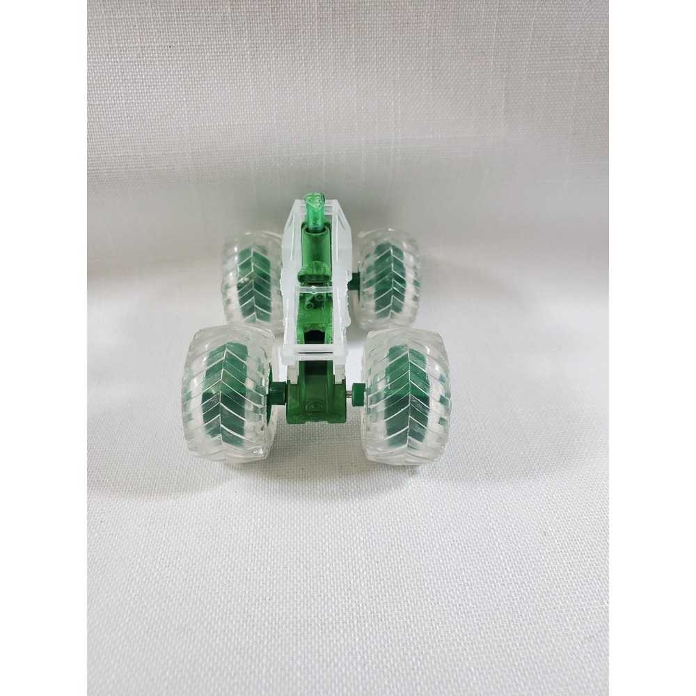 2 Hot Wheels Monster Truck Chassis Gold + Clear Green Skeleton Frame Loose-PARTS - Picture 6 of 13